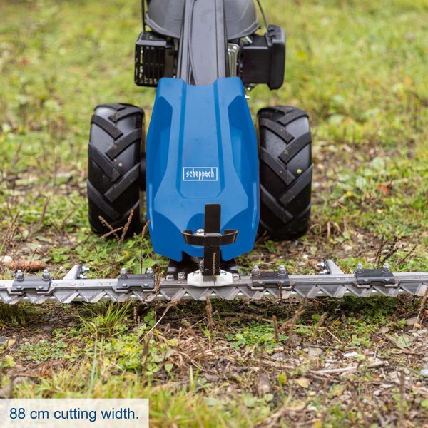 Scheppach BMS196-88 Scythe Mower, 5.7hp Petrol Engine, 88cm Cutting Width, 30-60mm Cutting Height